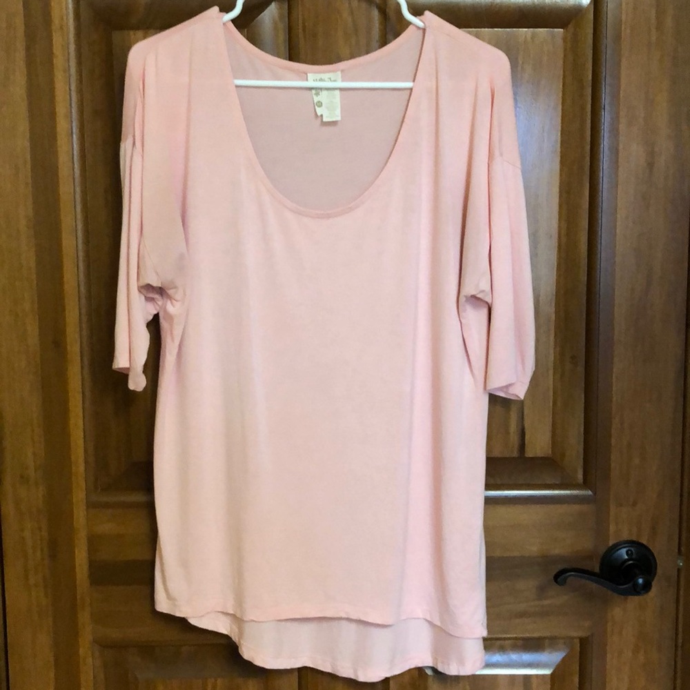 Matilda Jane adult long-sleeved light pink t-shirt
